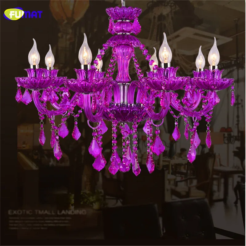 FUMAT свеча хрустальная лампа креативная Ретро фиолетовая люстра лампы для