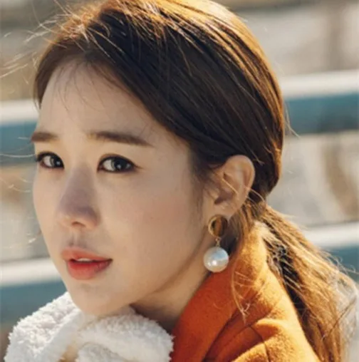 Серьги Yoo In-Na в Корейском стиле с надписью Touch Your Heart 1 пара | Украшения и аксессуары
