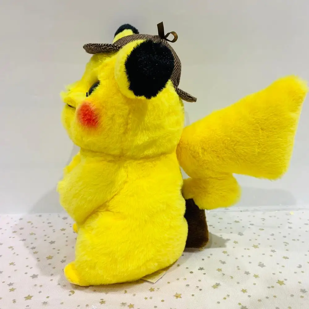 Takara Tomy Покемон Пикачу плюшевая игрушка мягкая игрушка детектива Пикачу аниме плюшевые игрушки для детей