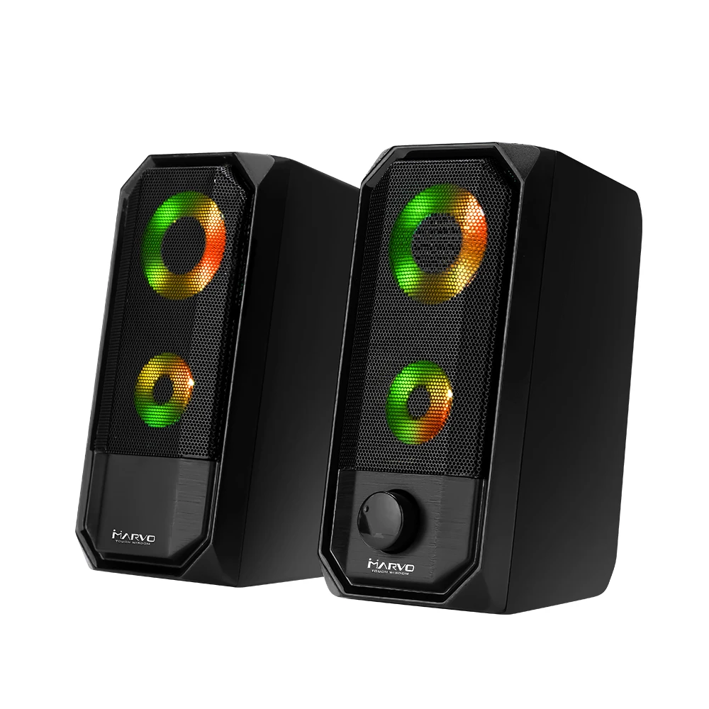 MARVO SG 265 USB Power ed Stereo Speaker s 2 0 стерео регулятор громкости Audio светодиодный динамик