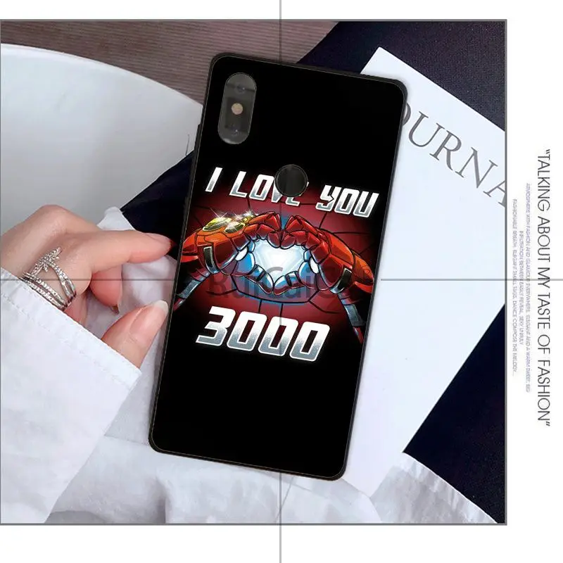 Ruicaica Железный человек Love you 3000 черный ТПУ мягкий чехол для телефона красного mi 5 plus