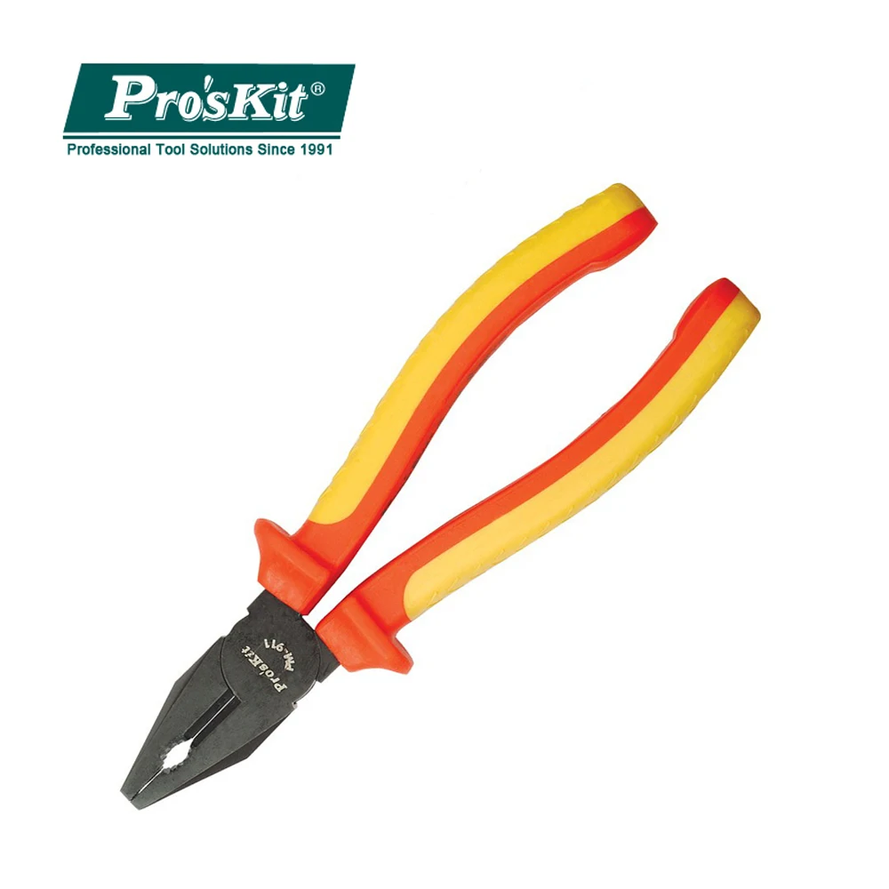 

PM-911 Pro'sKit Resistance To High Pressure Insulation Electrician Pliers VDE1000V Tiger Steel Wire Pliers Hand Tool