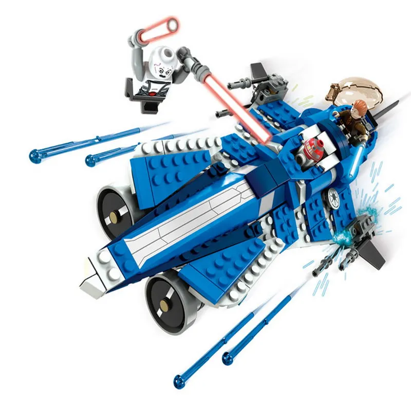 10375 BALE Star Wars Anakin's Custom Jedi Fighter Model Building Blocks Enlighten Figure Toys For Children Christmas Gift