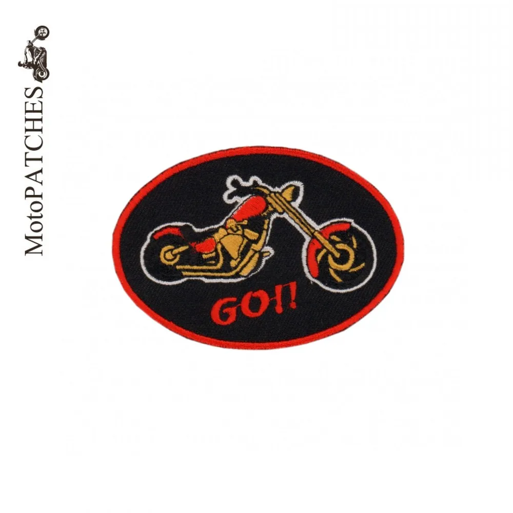 Скутер изысканный вышитые патчи мотоциклистов кожаная куртка