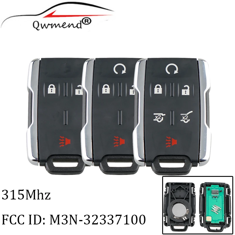 3/4/6 кнопок дистанционного ключа автомобиля для Chevrolet Tahoe GMC Yukon XL Автозапуск