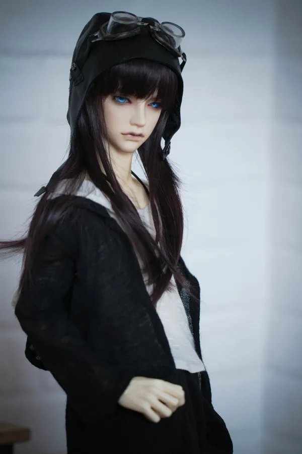 

BJD doll wigs violet black long hair wigs for 1/3 BJD DD SD doll High-temperature wire wigs doll accessories