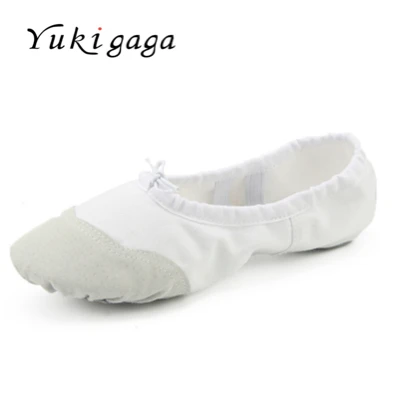 White Yukigaga/Новое поступление года; Детские парусиновые балетные туфли для девочек; тапочки для занятий гимнастикой; ; цвет розовый, черный, белый; A20B - Цвет: White