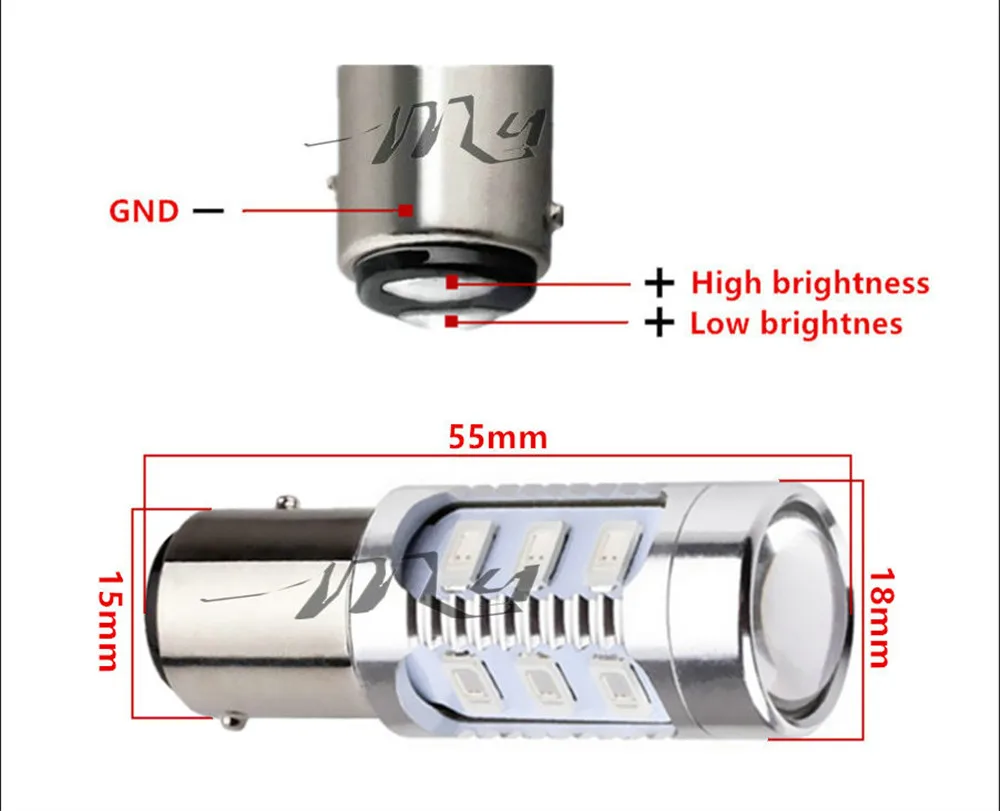 Светодиодные лампы Cree 1157 BAY15D 12 светодиодов 5630 smd стоп светильник высокой мощности