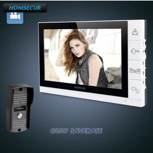 HOMSECUR 9" Проводная Видеодомофонная Система С Функцией Записи 700TVL HD Панель Вызова Ночного Видения DIY Установки+ TFT Цветной Экран Сенсорной Кнопки
