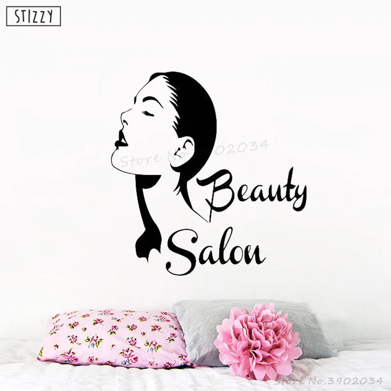 Настенная Наклейка stizzy для женщин салон красоты стиль волос виниловые наклейки