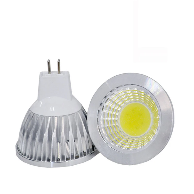 Яркий Светодиодный точечный светильник 9W12W 15W 18W 85 ~ 265V GU10 COB диммируемая