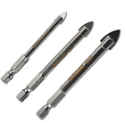 Набор керамических сверл LAOA, комплект насадок 6 мм, 8 мм, 10 мм, для сверления стекла, керамики, гранита, прочих жестких материалов