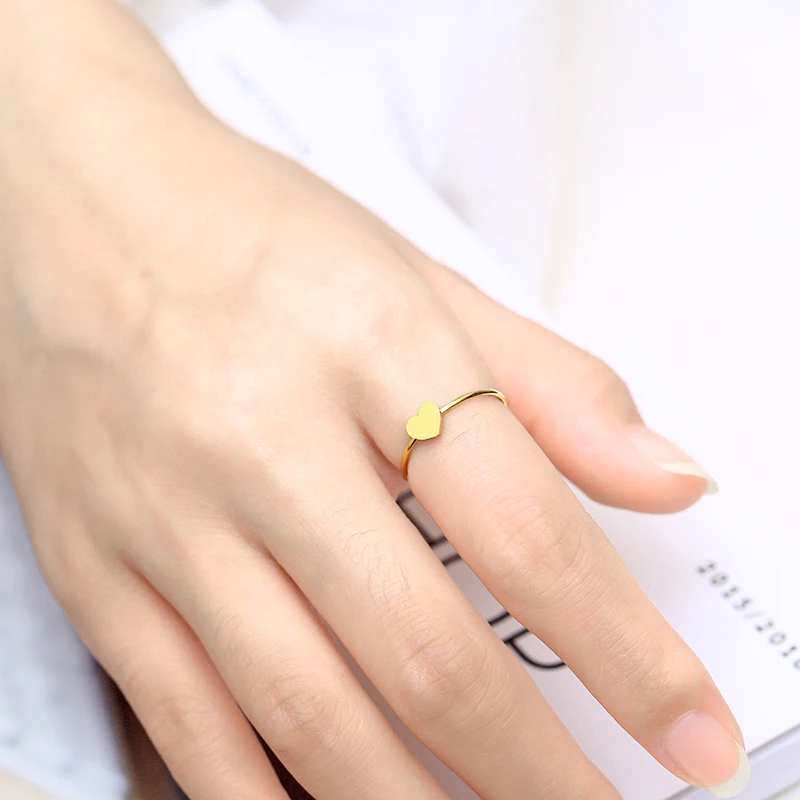 OUFEI Jewelry интимные аксессуары кольца в силе панк для женщин нержавеющая сталь Пара Кольца Женский Регулируемый Boho любовь кольцо сердце
