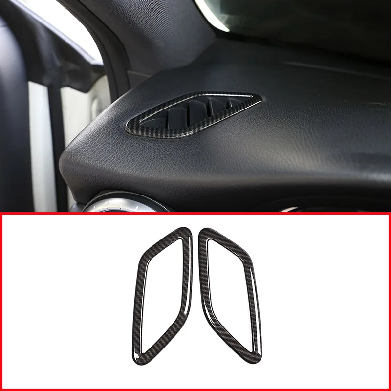 

Carbon Fiber Style ABS Dashboard Air Conditioning Vent Trim For Mercedes Benz CLA GLA Class W117 X156 2014-2018