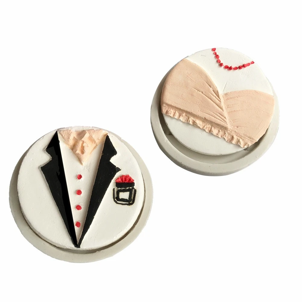 Dress Shape Fondant Cake Silicone Mold Cookie Ice Cream Molds Candy Chocolate Pudding Mould Baking Decoration Tools | Дом и сад