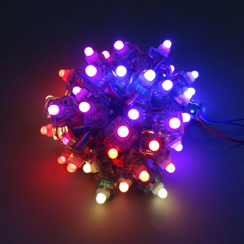 

1000pcs/lot DC5V WS2811IC Square Full Color Diffused RGB LED Module IP68 Waterproof independently addressable led strings