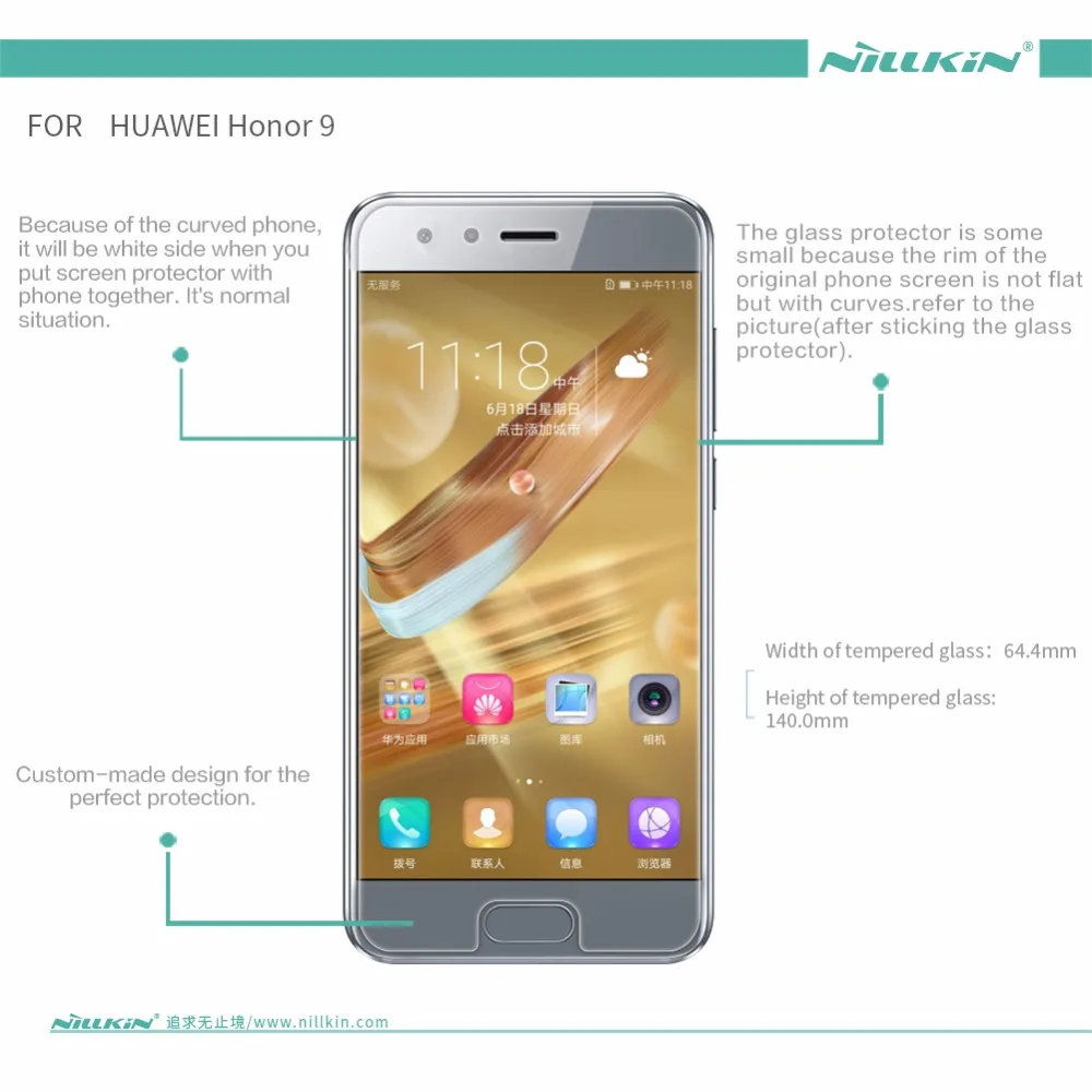 Huawei honor 9 закаленное стекло Nillkin Amazing H/H + Pro Закаленное протектор экрана для huawei (5 15