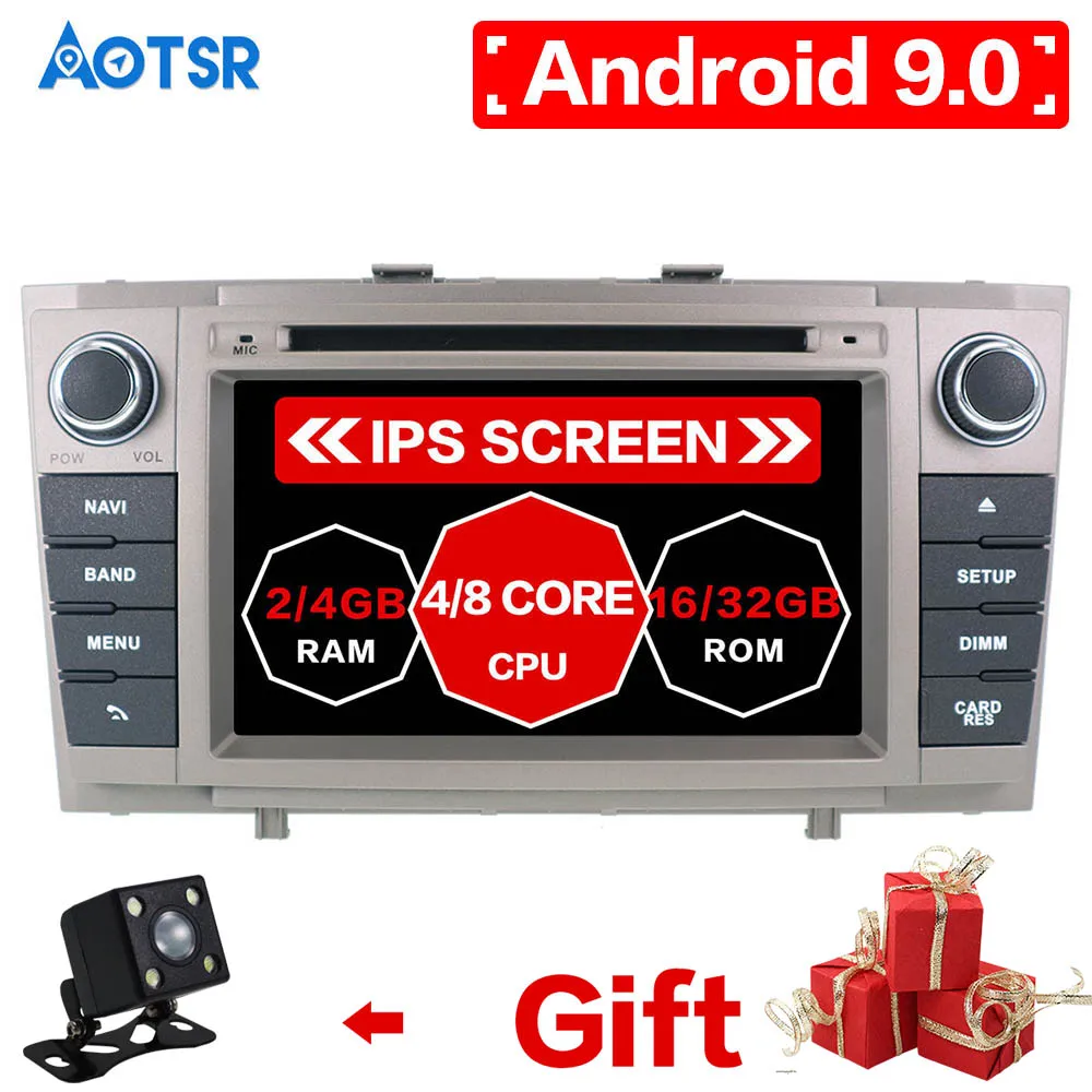 Мультимедийное головное устройство для Toyota T27 Avensis 9 0 2009 Android 2014 4 + 64 ГБ DVD GPS