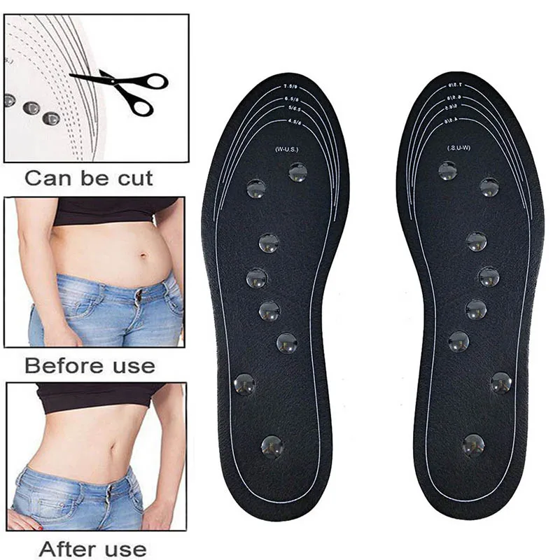 1 Pair Insole Acupressure Magnetic Massage Feet Therapy Reflexology Relief DSG-Shipping |