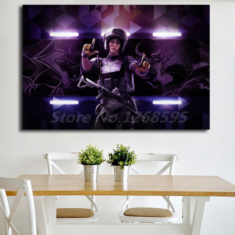 Обои оператора мира Тома Клэнси Радуга шесть осада HD художественный холст плакат