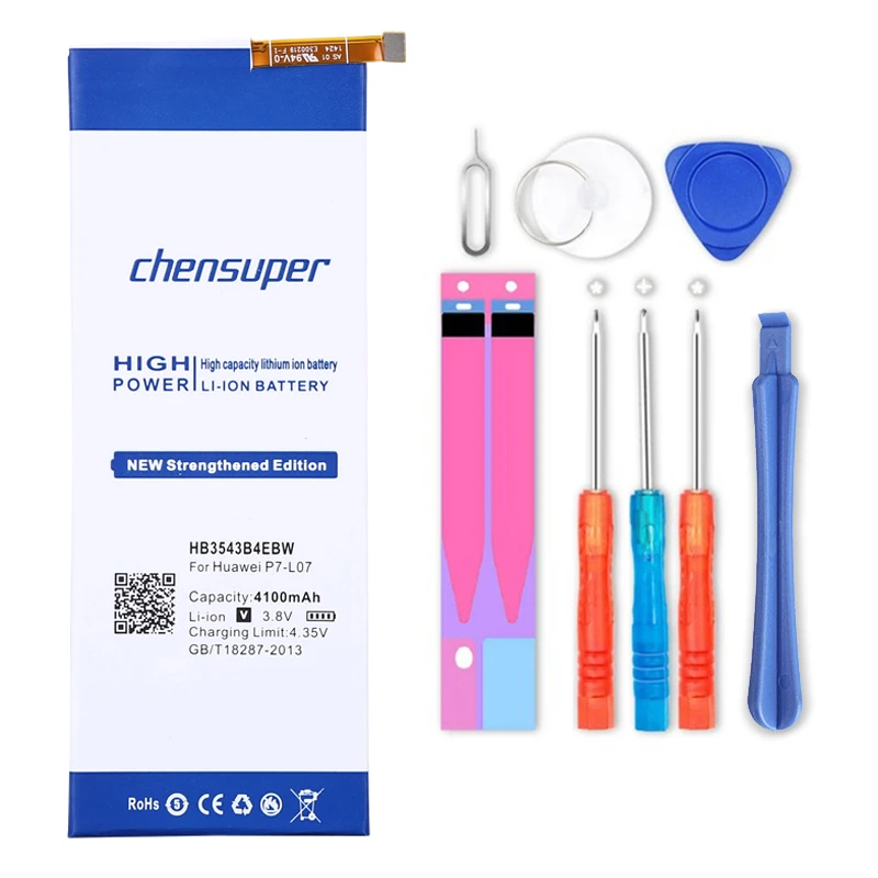 2021 Новый chensuper для Huawei Ascend P7 аккумулятор 4100 мАч HB3543B4EBW 100% оригинальная замена |