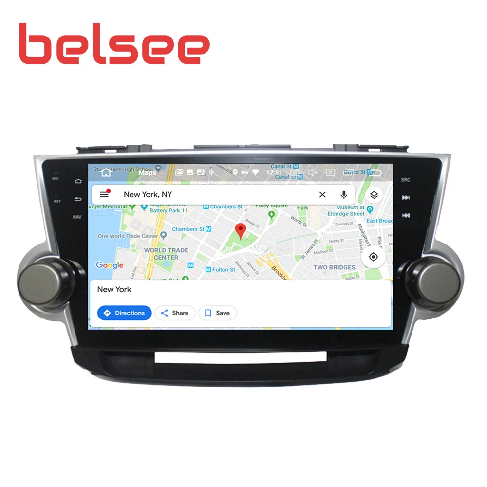 Belsee Android 9 0 для Toyota Highlander 2008-2014 10 1 &quotips Экран Wi-Fi Bluetooth стерео радио автомобильное с