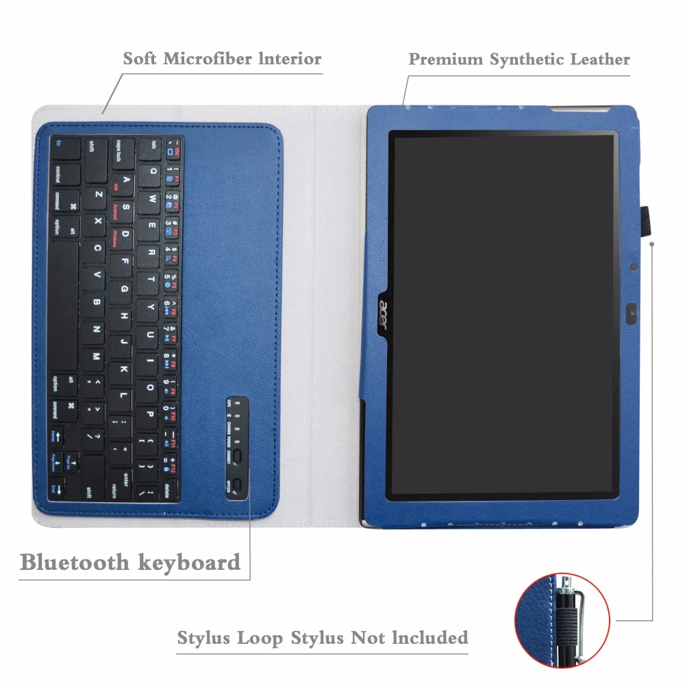 2в1 съемный чехол с клавиатурой Bluetooth для планшета acer Iconia One 10(B3-A40) 10,1 дюймов