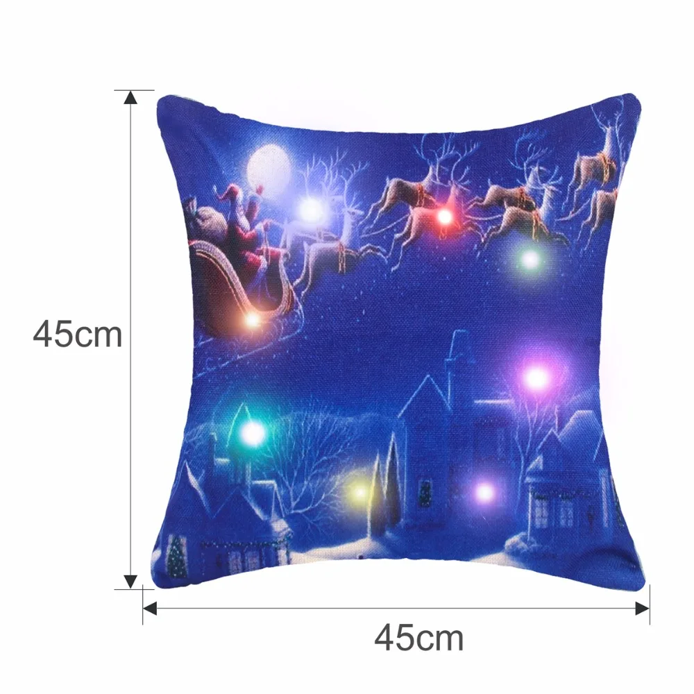 FENGRISE размером 45*45 см из хлопка и льна светодиодные декоративные накидки на