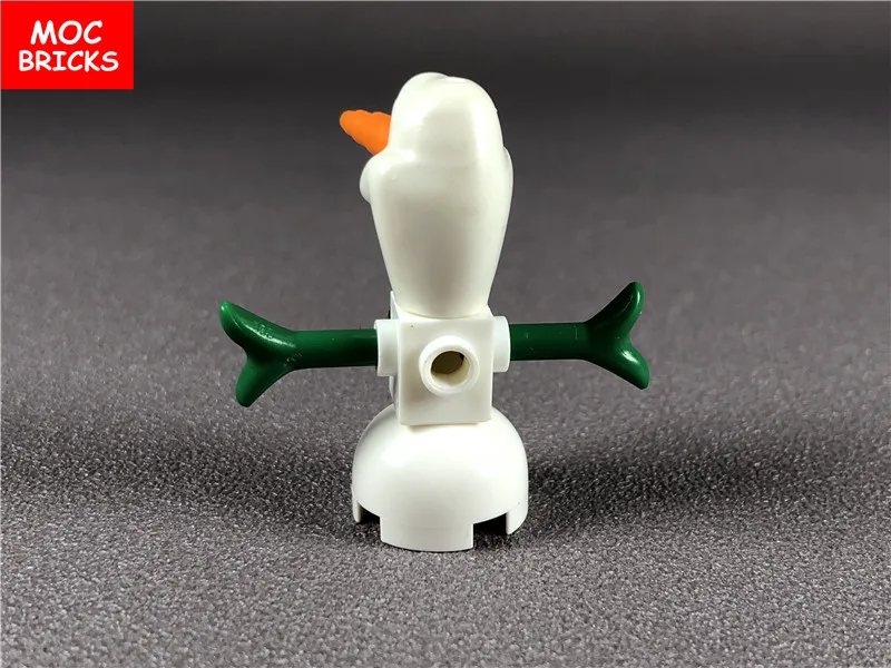 Одиночная DIY мультяшная фигурка Олаф снеговик образовательный строительный блок кирпичи детские игрушки для детей куклы рождественские подарки