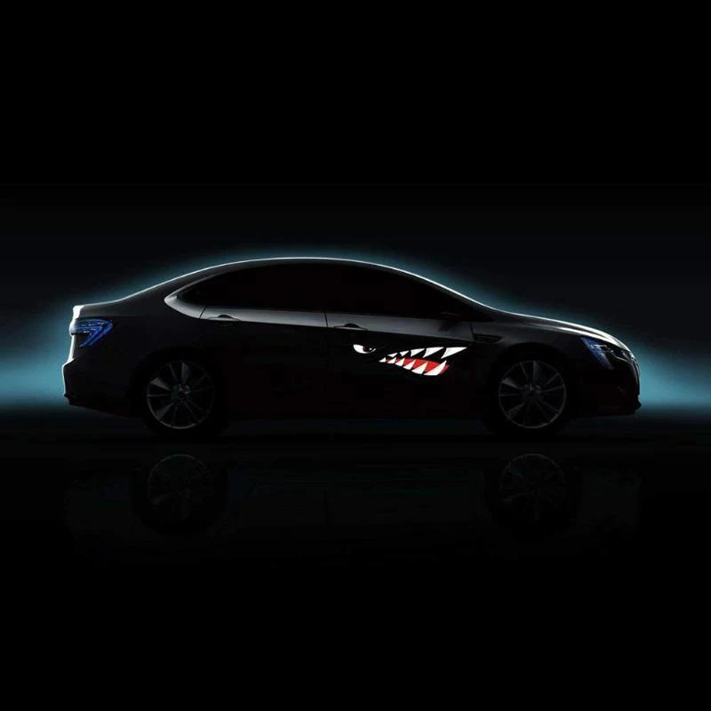 2 шт. водонепроницаемый Diy Каяк Лодка Акула зубы стикер наклейка для наклейки