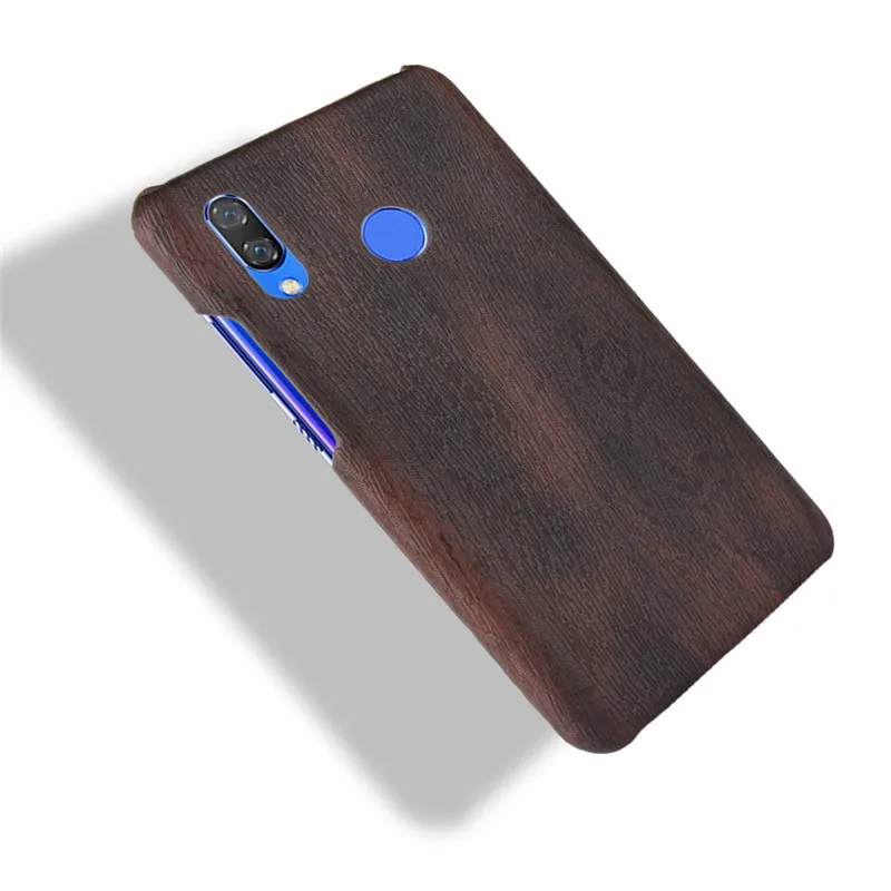 Для huawei Y9 2019 Чехол Жесткий ПК кожа ретро отделка под дерево телефон чехол для (2019)