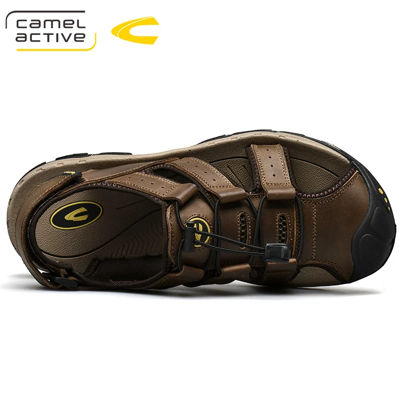Camel Active 2019 New High Quality Summer Men Sandals Genuine Leather Comfortable Hook &amp Loop Shoes Fashion Casual | Обувь