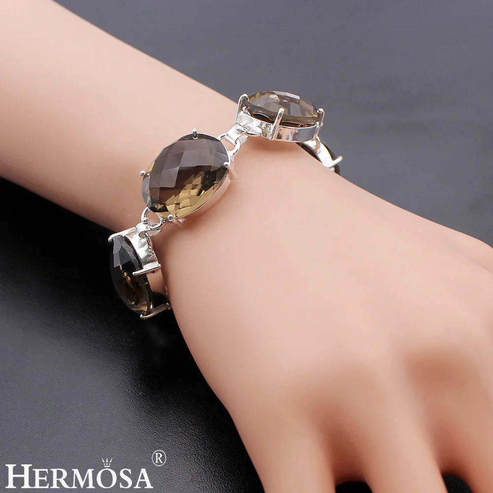 Крупные украшения Hermosa уникальные браслеты из стерлингового серебра 925 пробы 8