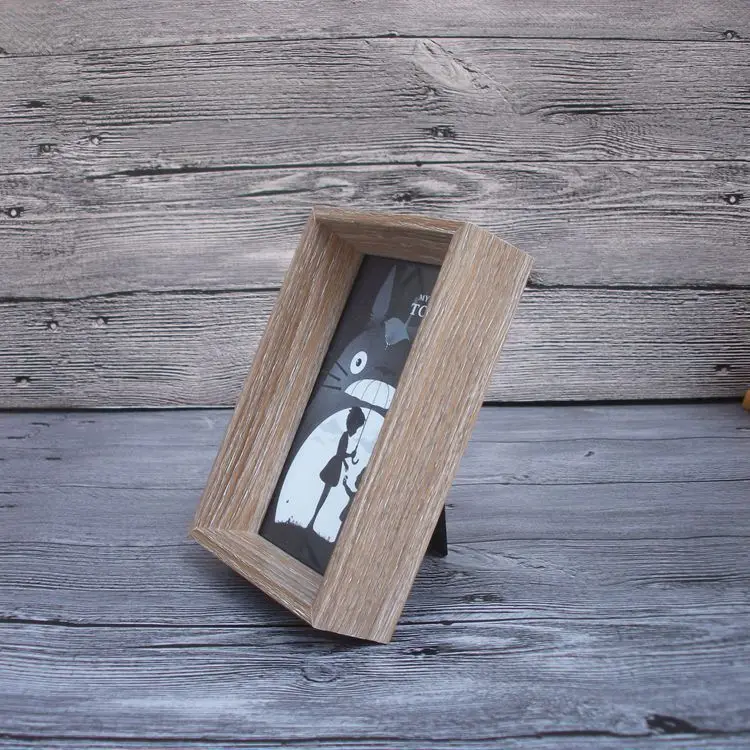 Винтажная деревянная фоторамка картинные рамки естественного цвета Декорации