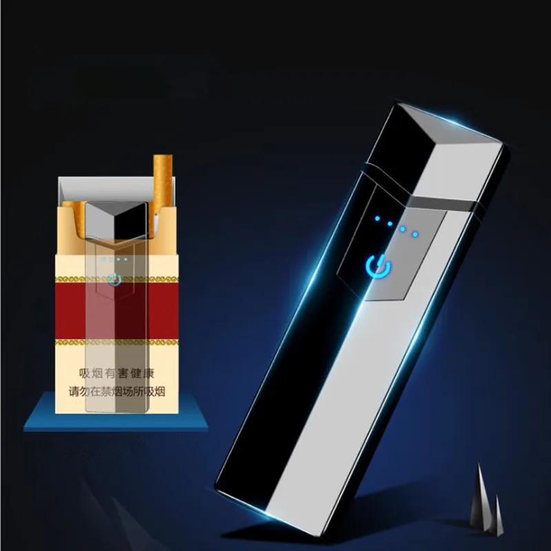 Новая сигарета с зарядкой от USB Электронная Зажигалка Ветрозащитная