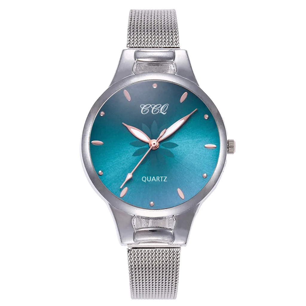 Женские кварцевые часы Zegarek Reloj Mujer простые и стильные с сетчатым ремешком из