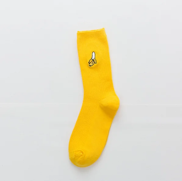 10pcs Fruit Embroidery Pile Socks Cotton Tube Harajuku Tide Women Cosply | Женская одежда