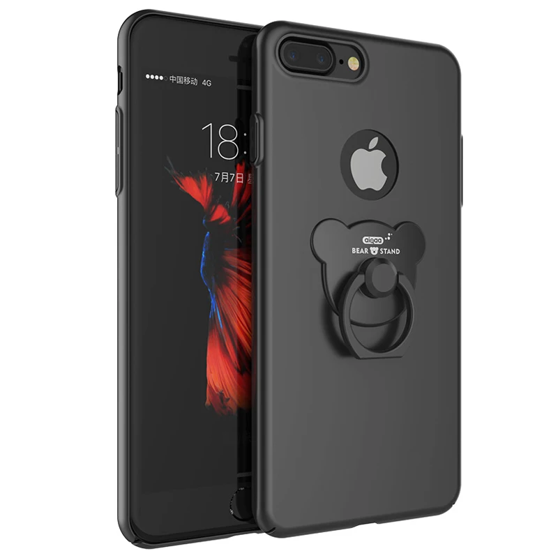 Для iPhone 7 чехол Plus 6 S Роскошные ультра-тонкий задняя крышка с палец кольцо