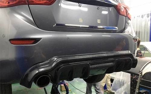 Для Infiniti Q50 Q50L спойлер Q50 украшение автомобиля Черный углеродного волокна спойлер на задний багажник, крыло, диффузор - Цвет: Розовый