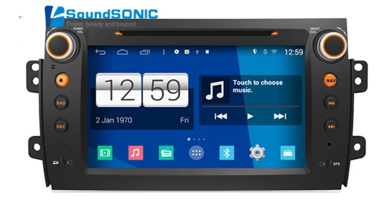 Android 4.4.4 для Suzuki SX4 Сенсорный экран стерео Радио DVD GPS навигации сидел Navi СМИ