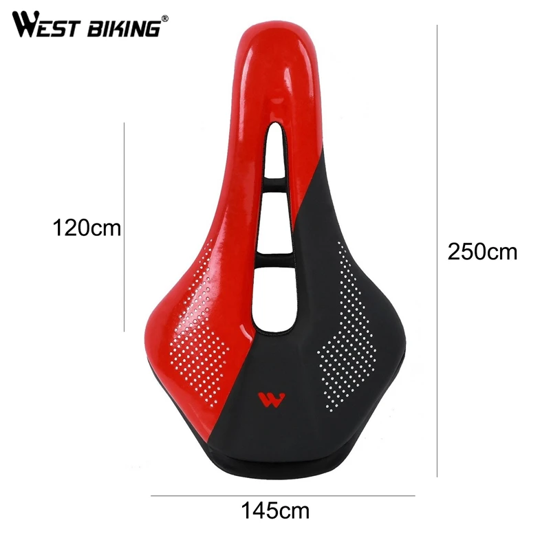 WEST BIKING велосипедное седло из искусственной кожи MTB шоссейное Велосипедное переднее сиденье велосипедное седло для мужских дышащих полых подушек велосипедное седло