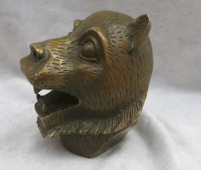 China Feng Shui brass copper Beautiful 12 animal head--Tiger head statue | Дом и сад