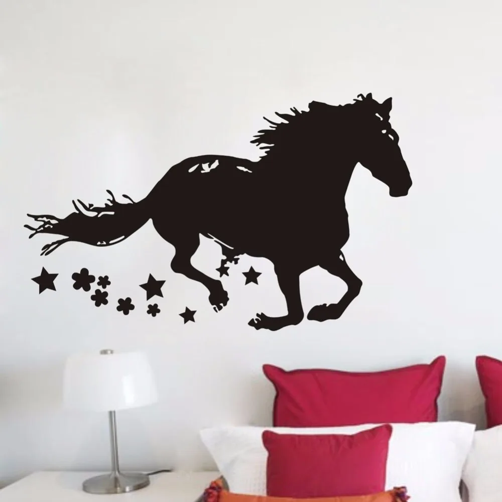 Wild Horse виниловые настенные наклейки декор для бега Лошадь Декор дома гостиной