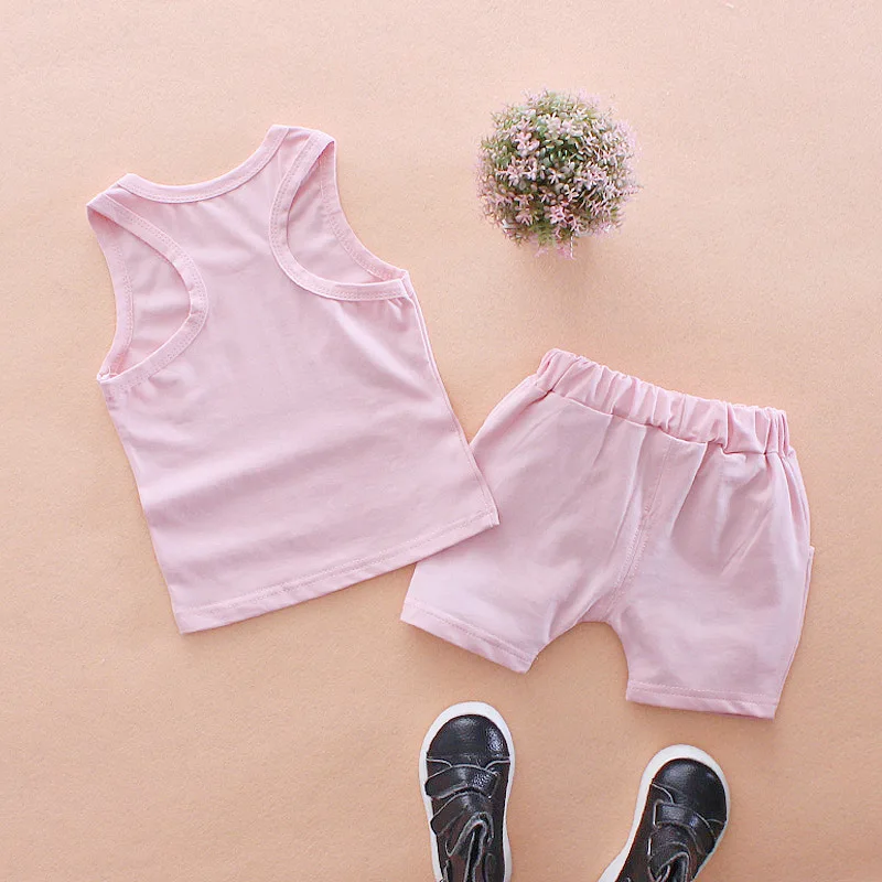 HU и ГУ летние комплекты для малышей детей повседневная с круглым вырезом принтом