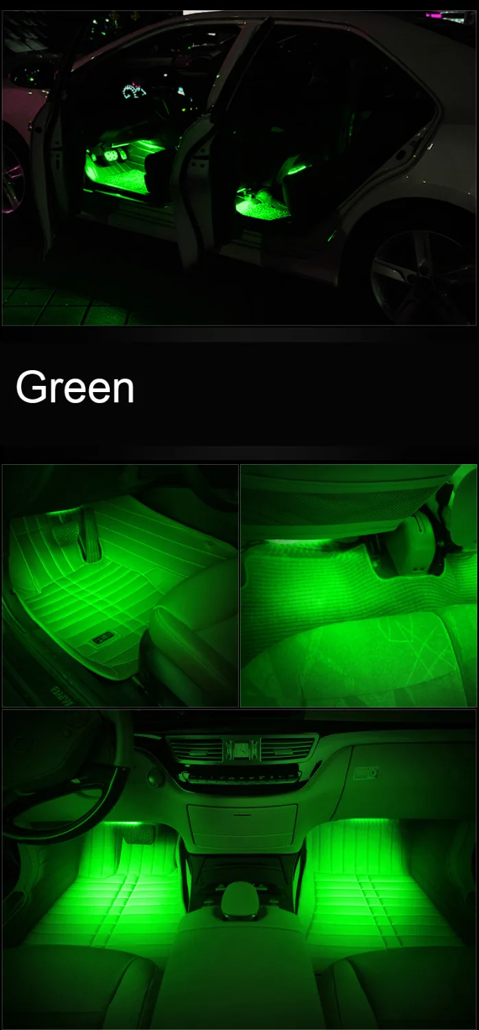 Универсальный RGB 12 LED Автомобильный внедорожник аксессуары напольный