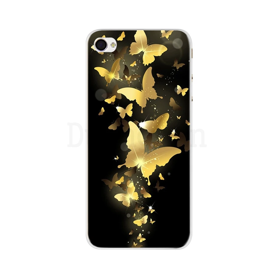 Модный крутой Жесткий пластиковый Чехол для Iphone 4 чехол с мультяшными цветами