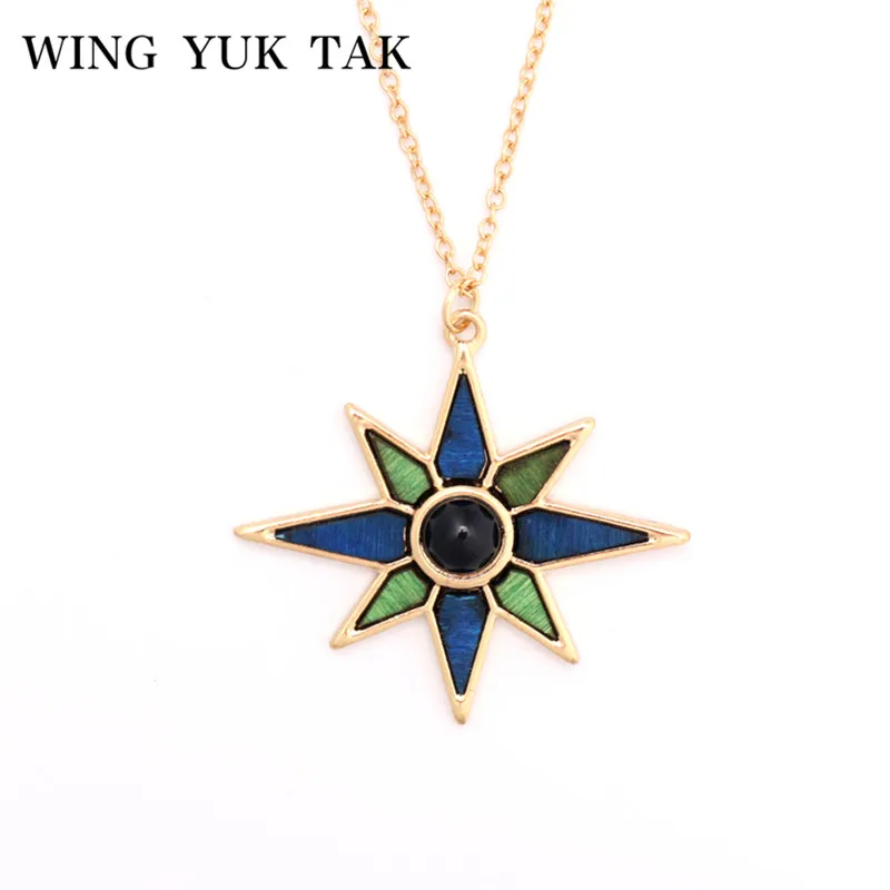 Женское длинное ожерелье wing yuk tak модное классическое с деревянной звездой