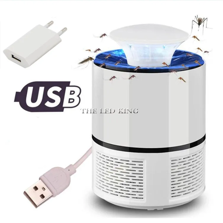 white and USB Neweat электроника комаров убийца лампа борьба с вредителями Электрическая мухобойка комаров Ловушка светодиодный светильник отпугиватель насекомых Zapper - Цвет: white and USB