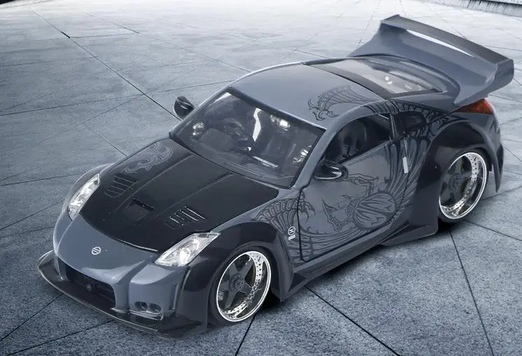 Серый JADA Высокая симуляция NISSAN 350Z 1:24 передовая модель автомобиля из сплава литая под давлением металлическая модель игрушечного автомобиля Коллекция Модель - Цвет: Серый