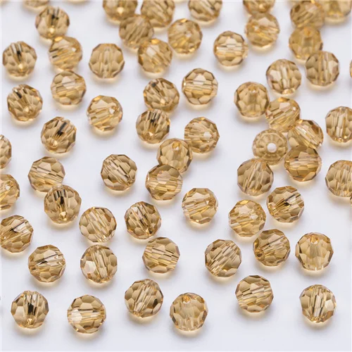 Z115 champagne 4 мм 95 шт стеклянные бусины в форме чешского шара для изготовления ювелирных изделий, аксессуары для самостоятельного изготовления браслетов, свободные бусины с кристаллами, Z130 - Цвет: Z115 champagne